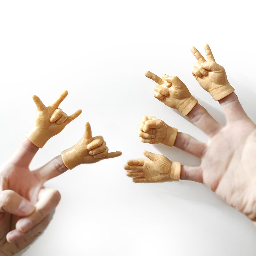 7 Pcs Tiny Finger Hands, Funny Mini Hands Puppets, Miniature Small Hands, Realistic Design Mini Hand, Pet Cat Toys, Gag Performance Party Favors