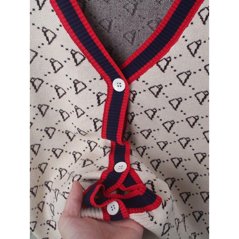 Small Man Knitting Cardigan Women's Clothes 2024 Fall and Winter New Arrival Classic Style Fashion Jacquard Chic Sweater Short Coat