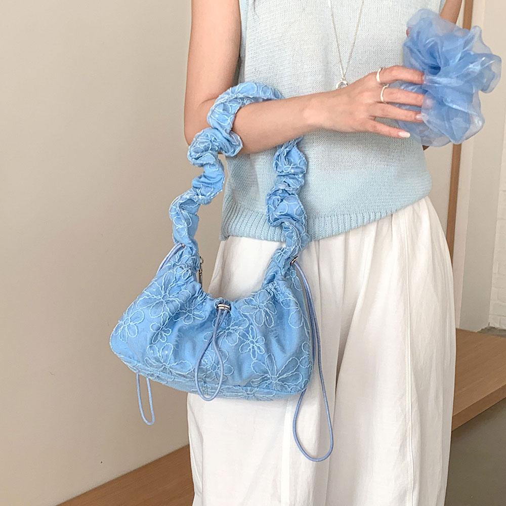 MATTIERE MT_22348 Lightweight Daily Lace Lace Scrunchie Crossbody Bag