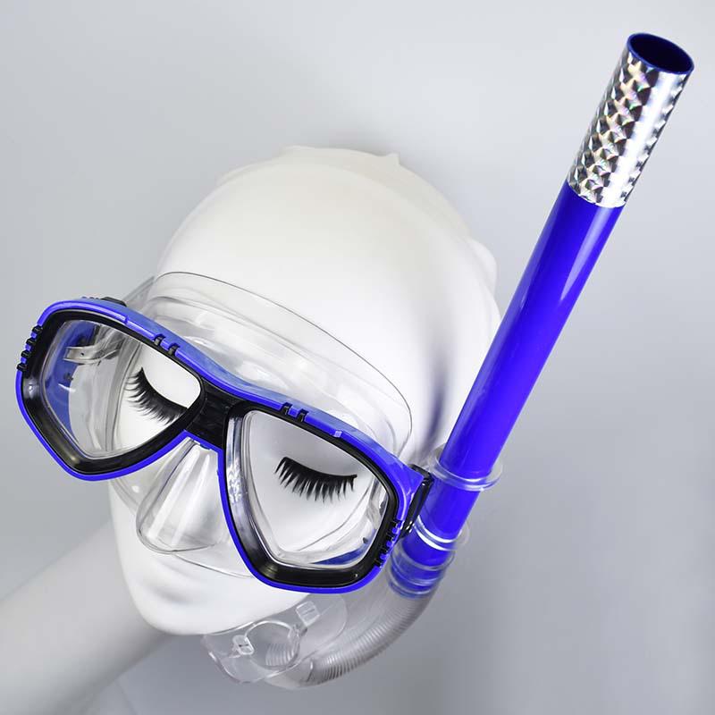 Dykning Snorkelset: Simmask & Glasögon för Vuxna & Barn med Stor Ram