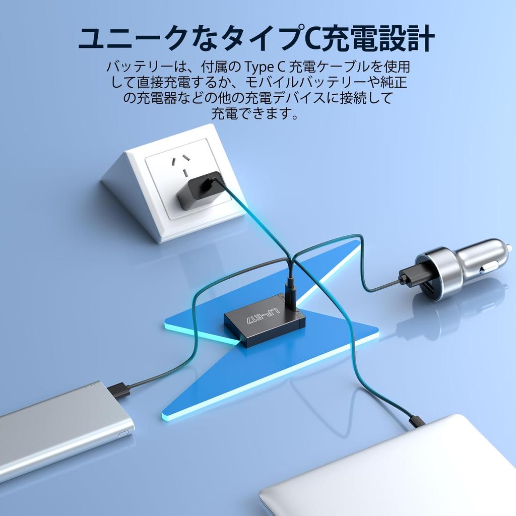 Compatible 1450mAh Compatible Canon Camera Replacement Compatible with Canon EOS EOS EOS and M6 Cameras LP-E17 Two-Pack Type-C 7.4V RP, 9000D, 8000D,