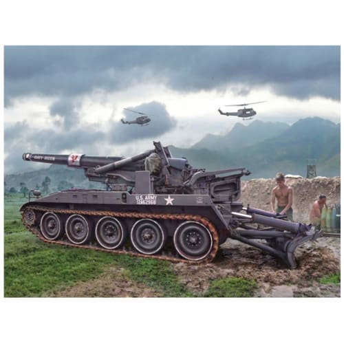 Italeri Tamiya 1/35 Military Series No. 6574 U.S. Army M110 Self-Propelled Howitzer Plastic Model 38574