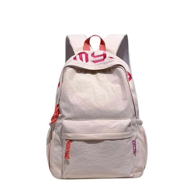 Schultasche Koreanischer ins-Stil Schultasche Mittelschulmädchen Große Kapazität Minimalistischer Rucksack College-Mädchen Leichter Reise-Rucksack