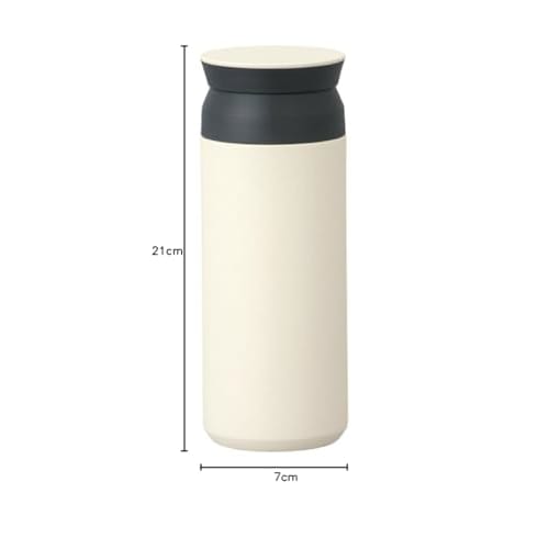 KINTO Travel Tumbler, 500ml, White, Double-Layer Vacuum Wall, Insulates Hot and Cold Drinks, 20942