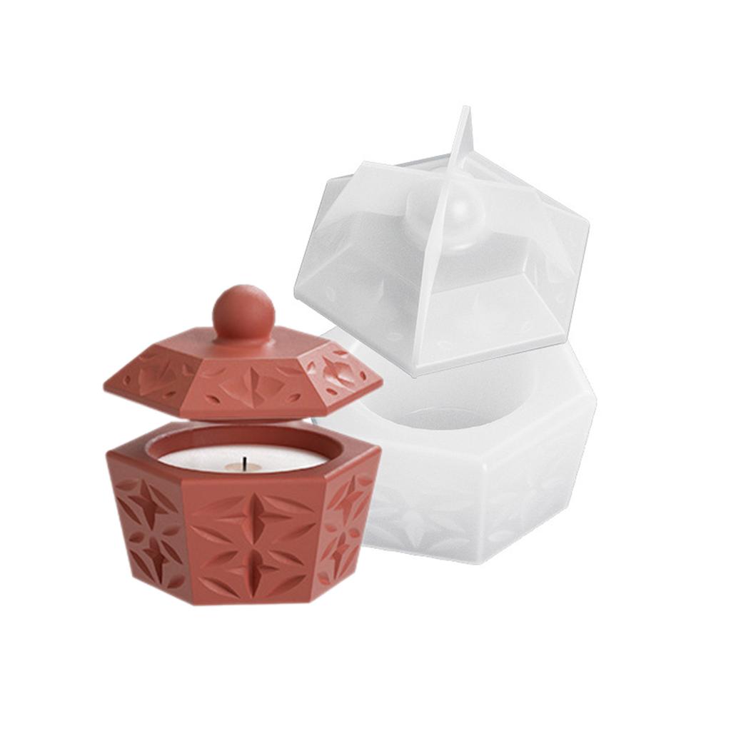 Jewelry Box Molds Candle Jar Molds Silicone Storage Box Moulds Resin Casting Mold Gift for Hand-making Crafts Lover