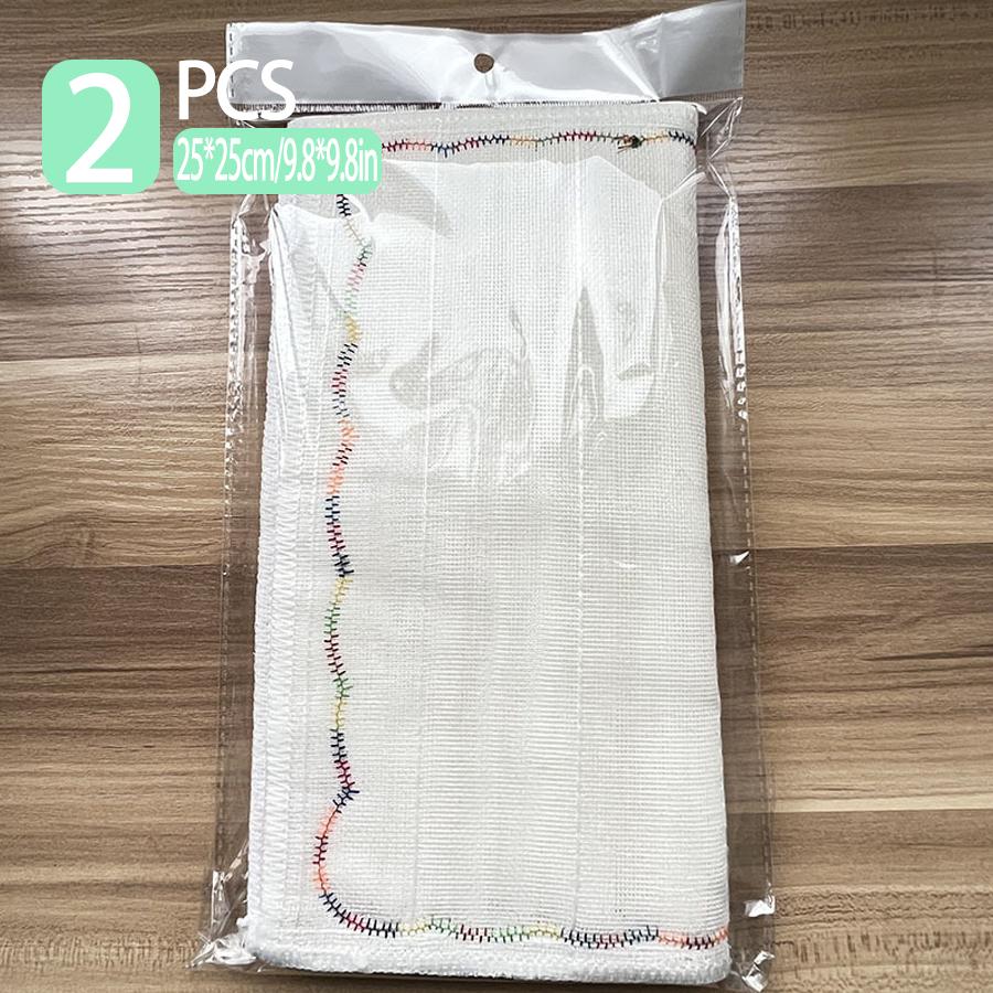 

12-Layer Rainbow Oil-Resistant Cleaning Cloth,Kitchen Degreasing and Cleaning Cloth, Easy-to-Clean Household Dishcloth, 2/5/10 Pieces Per Pack 2pcs белый