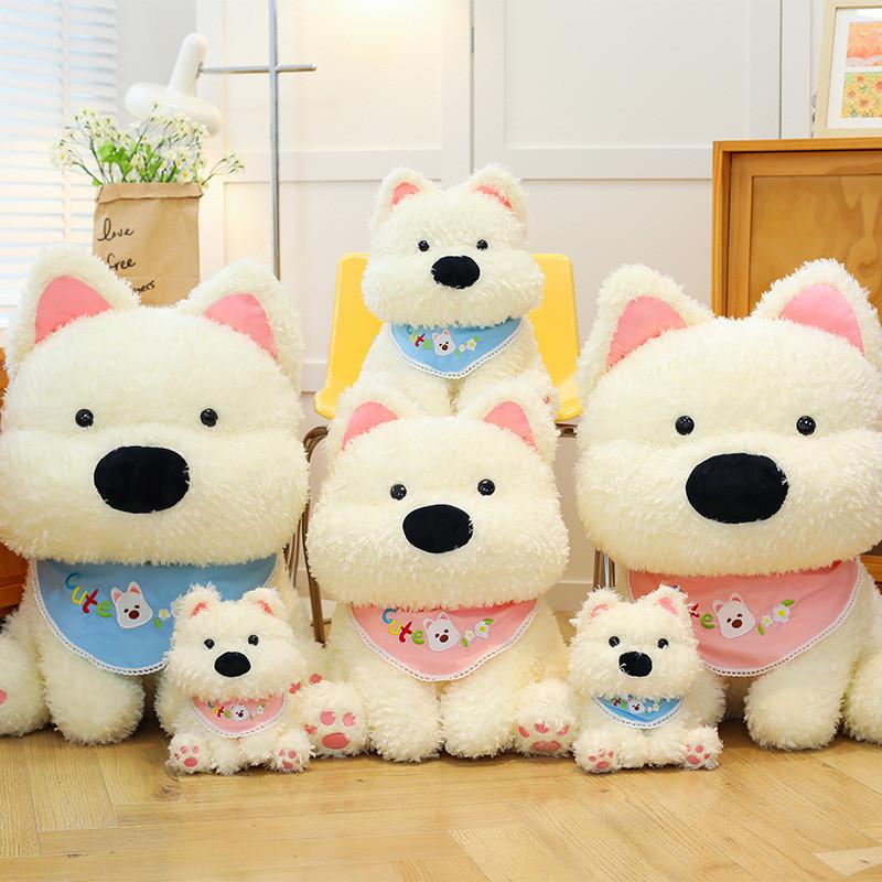 Highland Scarf West White Terrier Plush Toys Cartoon Animals Fill Doll Xmas Gift