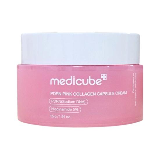 Medicube PDRN Pink Collagen Capsule Cream Special Set (55g + 4.5g × 2pcs) | Elasticity & Glow Repair Cream 1.94oz
