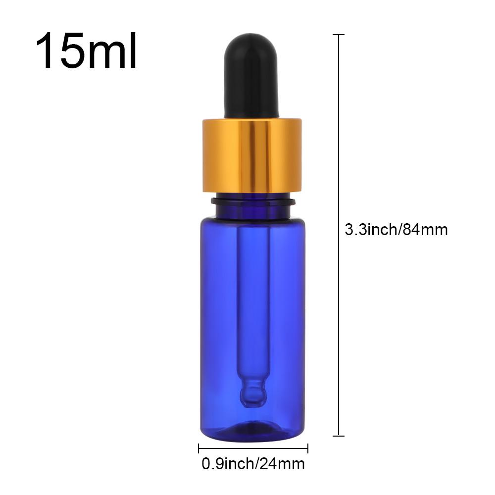 15ml PET Refillable Bottle Perfume Container Dropper Bottle Jars Vials With Pipette Sample Container Essential Oil Bottles Tools