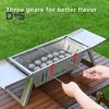 Stainless Steel Outdoor BBQ Grill Portable Folding Charcoal Grill with Glove Carry Bag Heavy Duty Camping Picnic Backyard Barbecue Grill