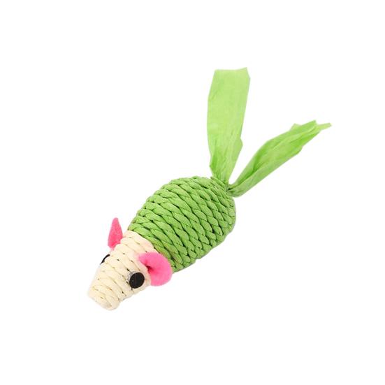 

Pet Cat Kitten Mouse Rattle Toy Bite Chew Catch Clean Teeth Interactive Gift