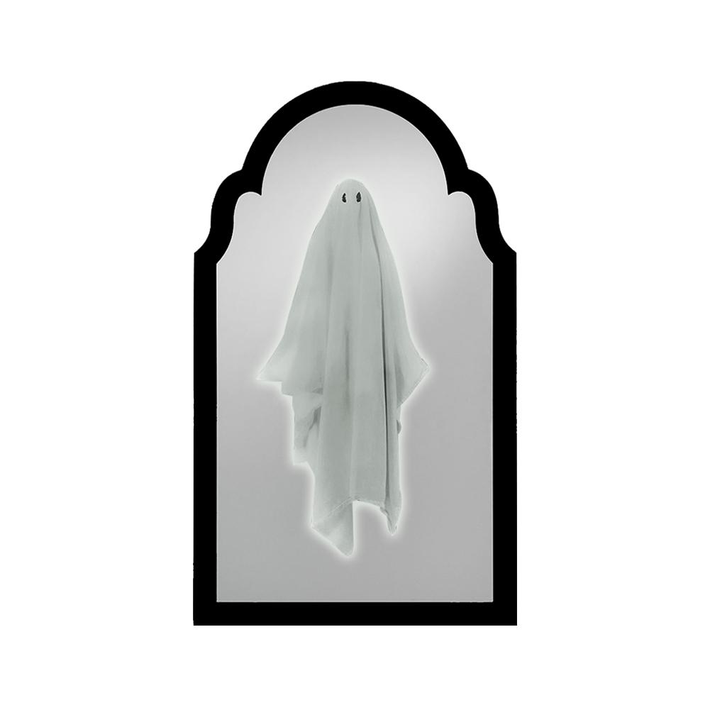 Halloween Ghost Mirror Night Light Halloween Spooky Scary Ghosts Table Mirror LED Ghost Hologram Mirror Decorations
