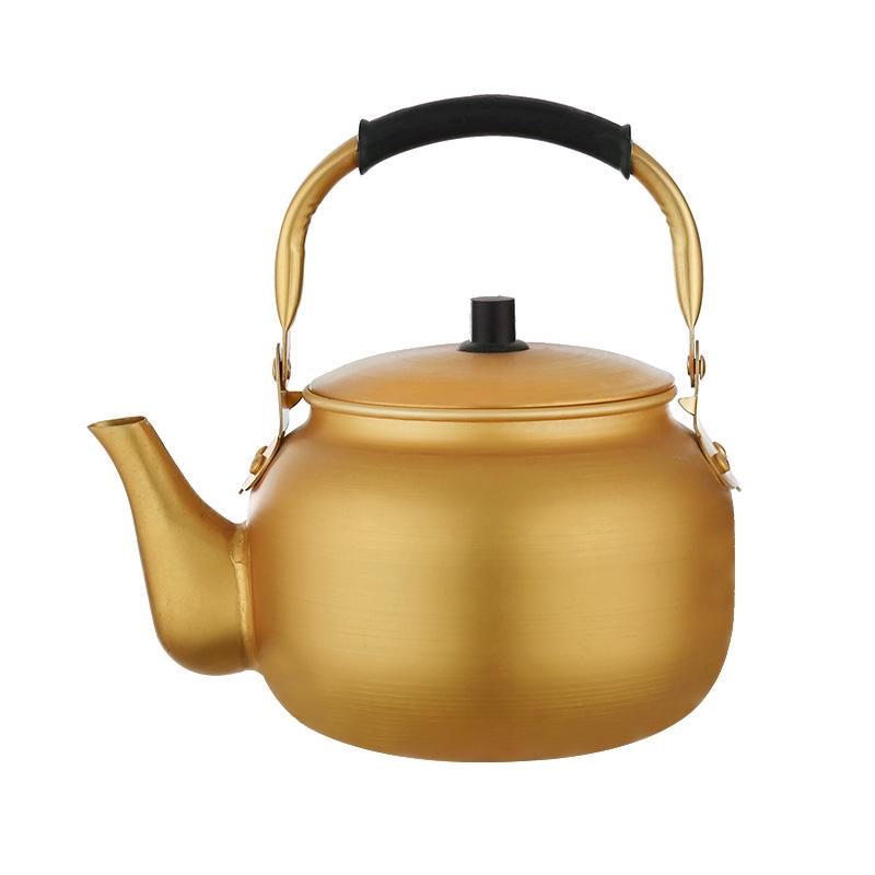 Yellow Aluminum Teapot Kettle: Large Capacity Korean Rice Wine Pot for Gas Stoves
