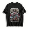 American Legendary Motorcycles 1903 Retro Graphic Biker Tee Pure Cotton T-shirt