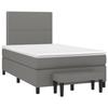 3136502 vidaXL Lit à sommier tapissier avec matelas Gris foncé 120x200cm Tissu