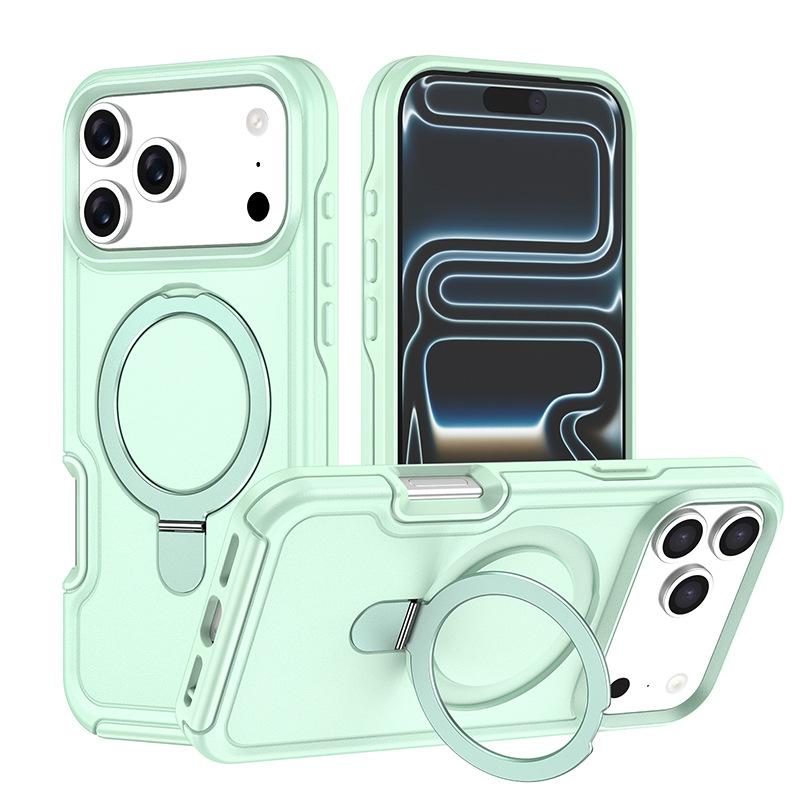 For IPhone 17 Pro Max Armor Round Tail Racket Stand Phone Case