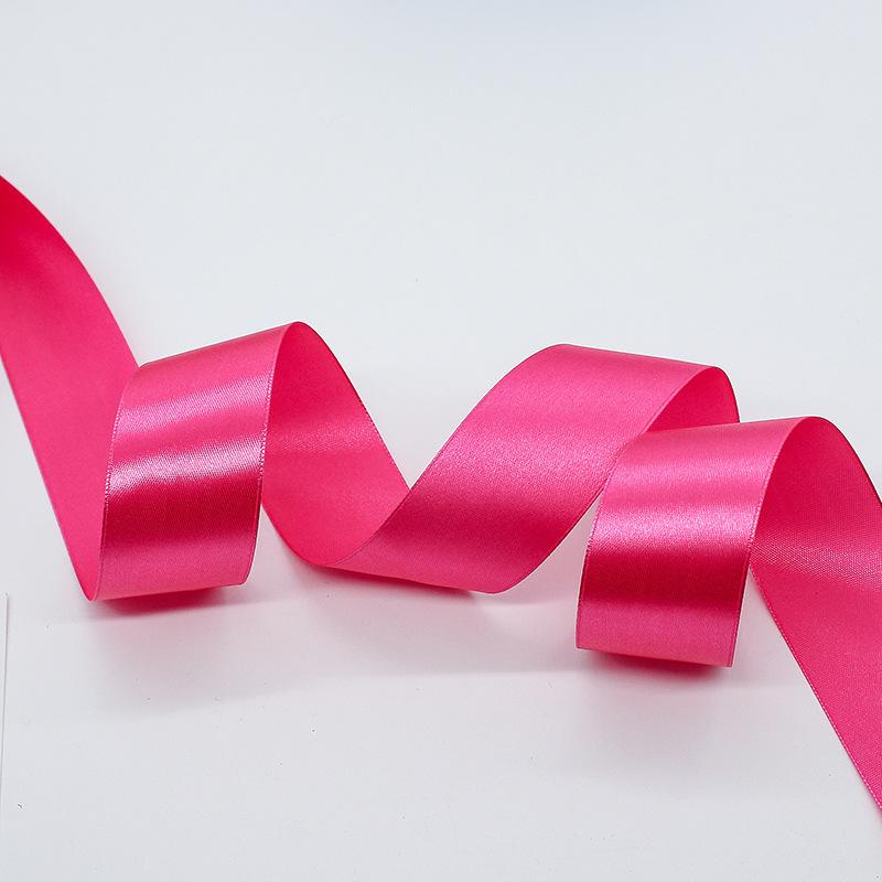 Single Face Ribbons 100% Polyester 20 Solid Color 4 cm Wide Ribbon 100Y for Birthday Decoration