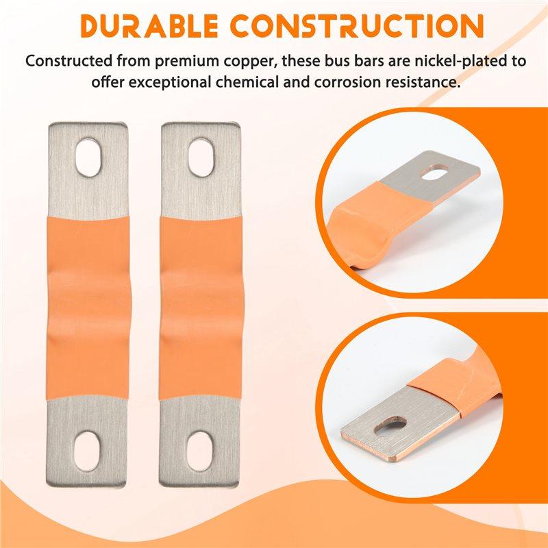 Set Kit 8 Bucăți Bare de Cupru Placate cu Nichel Pentru Energie Solară Și Baterii Deep Cycle