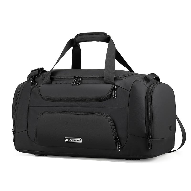 

High Quality Waterproof Oxford Travel Bag Unisex Short Distance Duffel Bag Simple Solid Color Leisure Sports Fitness Handbag Business Trip Luggage Bag чёрный