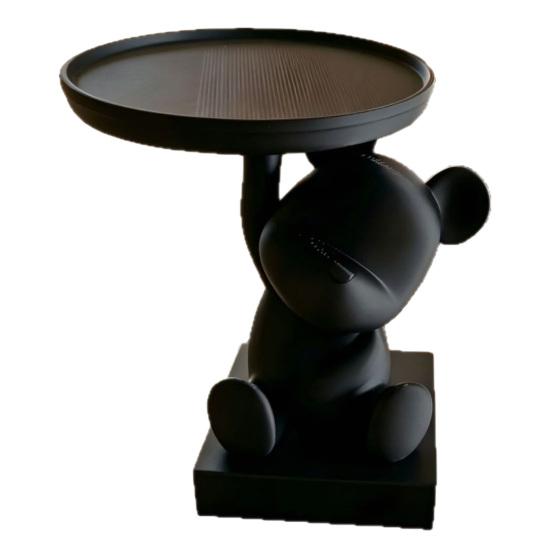 

Bear Key Dish Bowl for Entryway Table 3D Printed Cute Bear Statue with Tray Cartoon Animal Figurine Candy Dish for Indoor Home Decor чорний