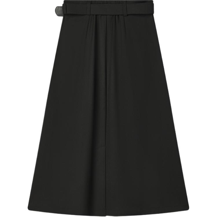 Fila Heritage Series Fashion Simple Loose Solid Color Casual Long Skirt Women Skirts Black F11W448302F-BK
