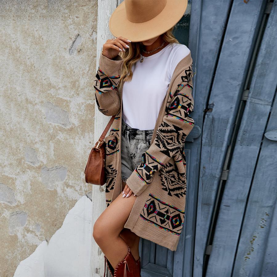 Neuer Frühling Grobstrick Langer Cardigan Mantel - Ins Style, Bauchschlank, Oversized