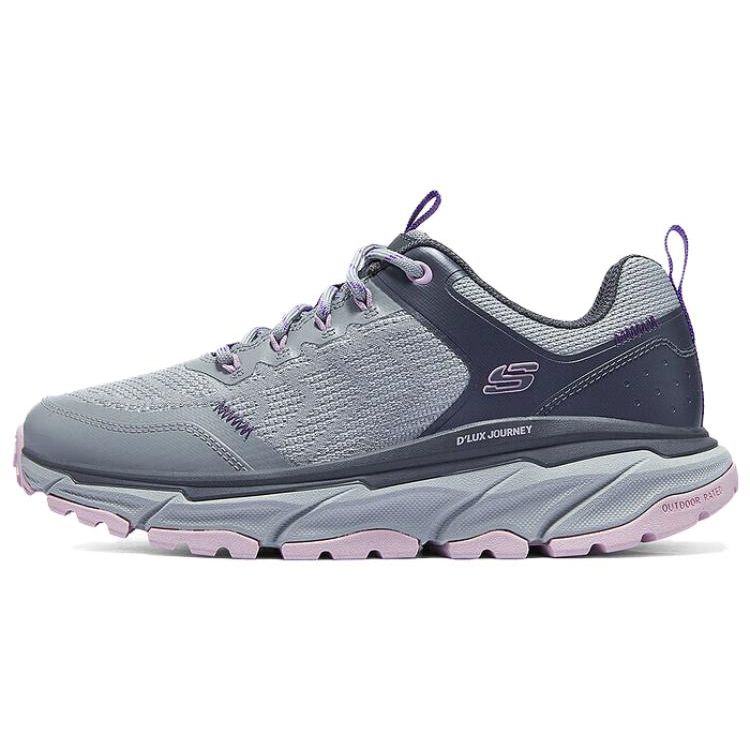 Skechers Тканевые Универсальные Модные Легкие Удобные Прочные Легкие Низкие Повседневные Ботинки Женские повседневная обувь Серый Фиолетовый 180167-CCPR 36