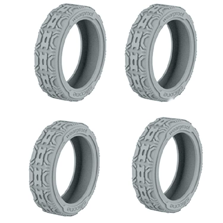 

4/8pcs Protect Your Suitcase Wheels from Scratches Silicone Luggage Covers светло-серый