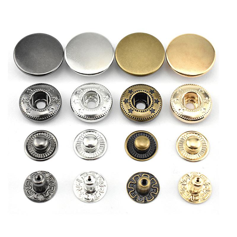 12 Set Di Bottoni A Pressione In Metallo 15 Mm Con Attrezzi Per Installazione – Argento, Per Abbigliamento E Fai Da Te