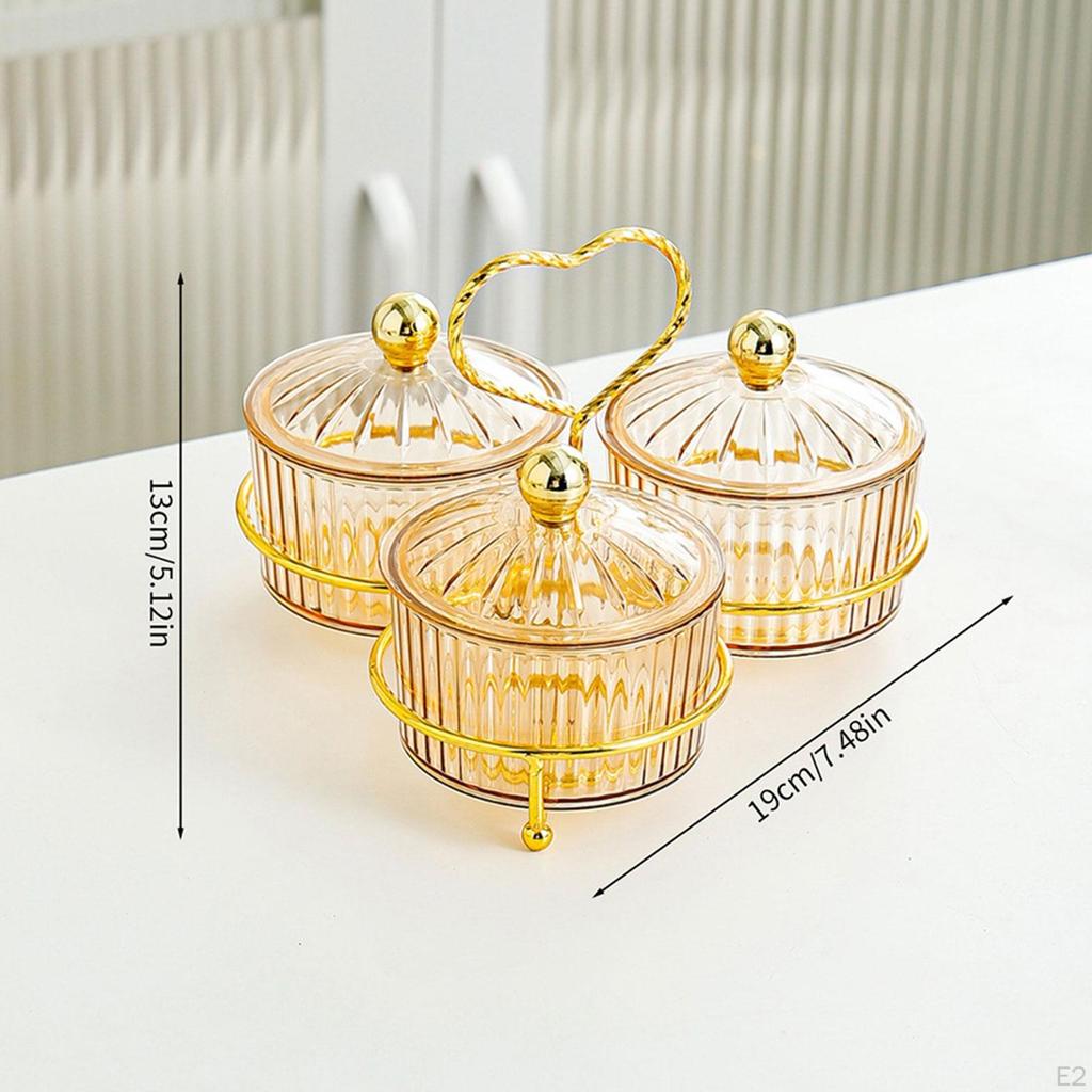 Divided Dried Fruit Plates Appetizer Serving Tray Food Storage Box Dishes for