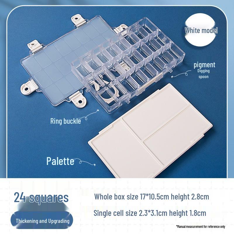 Portable Multi-Functional Watercolor Paint Box with Brush Washer Palette & Bucket