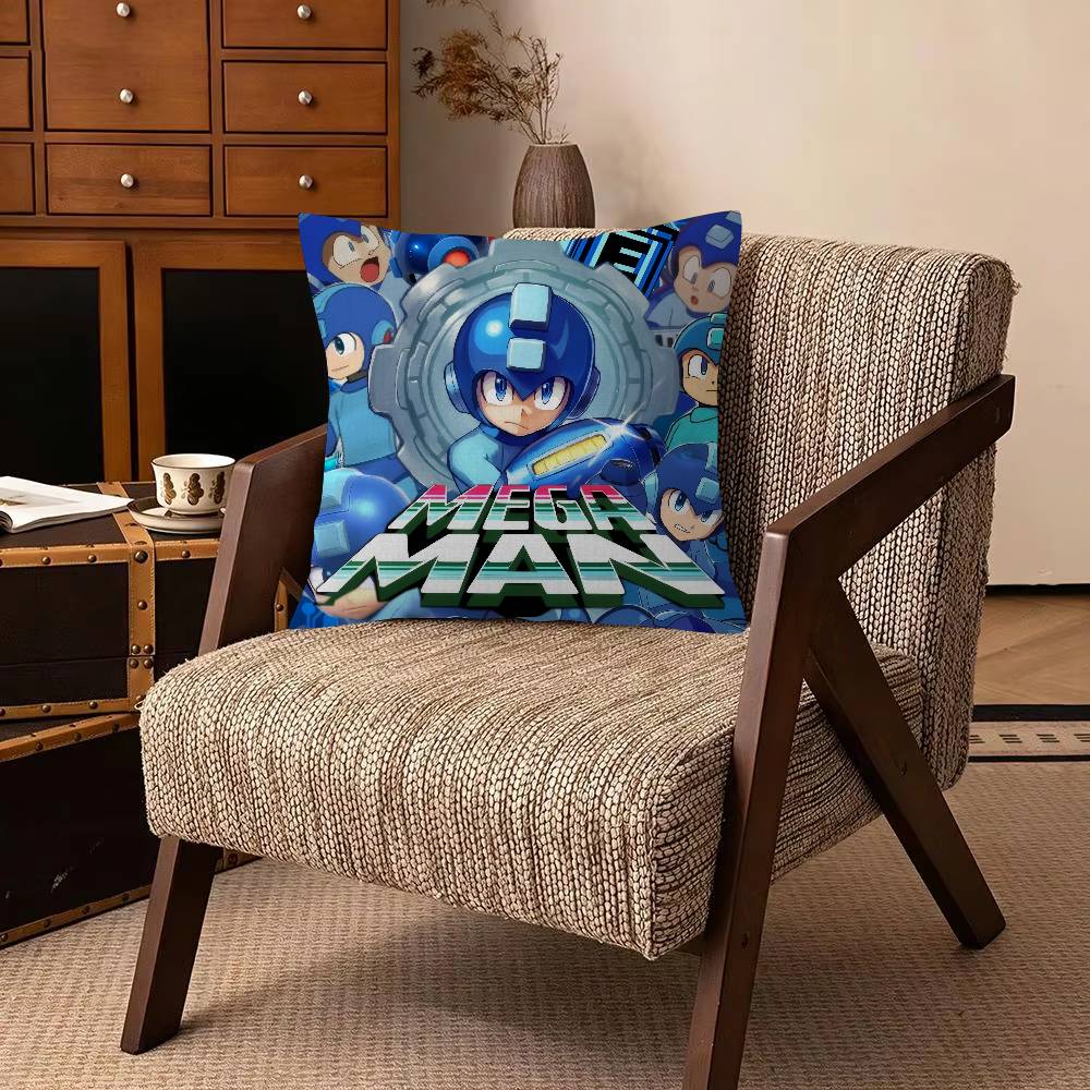 Game Megamans   Trendystyle decorative throw pillow cover insert not included fauxembroidery design RRockman