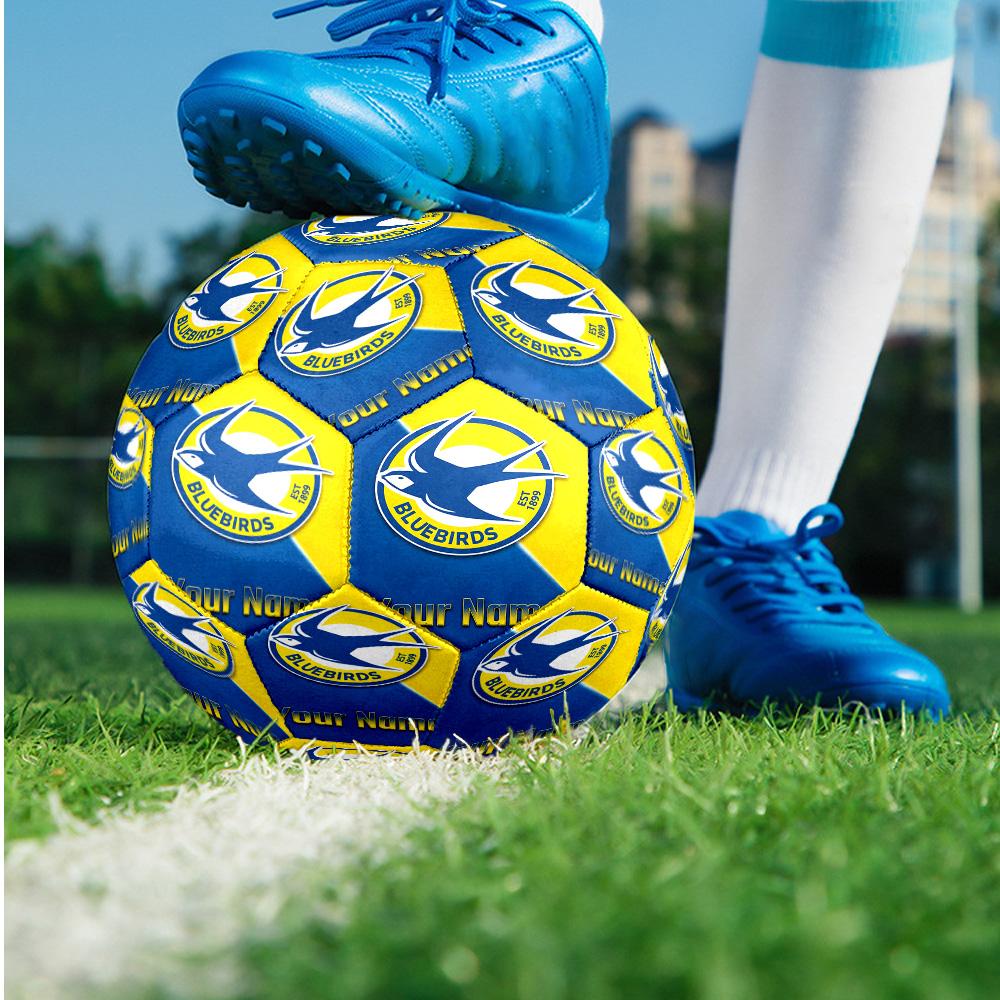 Cardiff City Fashion Size 5 Football Wearproof Non‑Slip Soccer Ball For Sports Training Entertainment Use