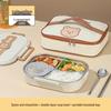 LEXIAOMAN 304 Stainless Steel Insulated Divided Bento Box