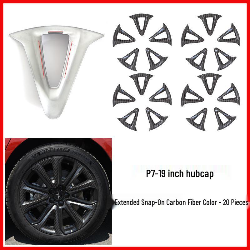 XPeng P7 Hubcap 19-inch Wheel Cover - Corrosion Protection & Black Finish Accessory