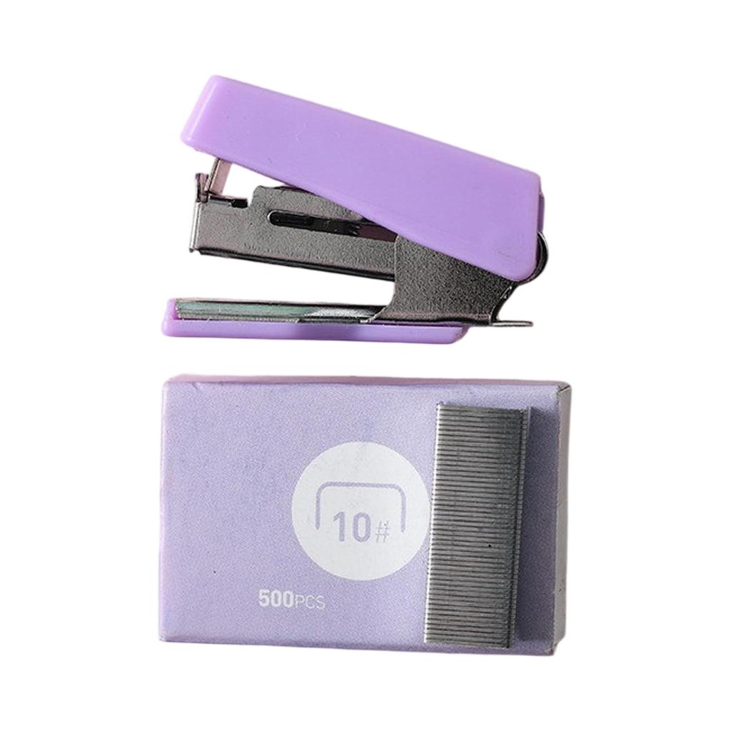 Mini Desktop Stapler Set with 400 Staples Portable Office Stationery Kit Home School Supplies Compact Paper Fastener Tool