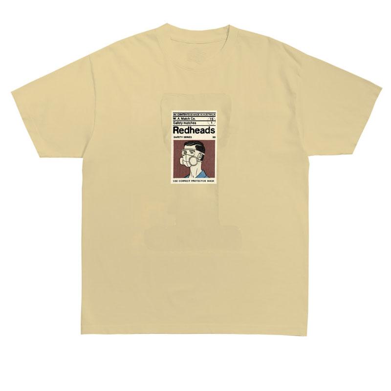 Ins Hot Selling Redheads Mask Print T Shirt Unisex Women 100% Cotton O-Neck Tee Shirt Casual Summer Hip Hop Tees Tops