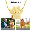 Yousheng Pet Urn Necklace for Ash Paw Print Cremation Keepsake Mini Urn Pendant Memorial Ash Jewelry for Cat Dog Ash Hair Nails