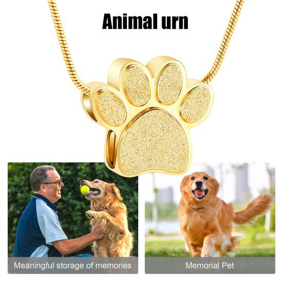 Yousheng Pet Urn Necklace for Ash Paw Print Cremation Keepsake Mini Urn Pendant Memorial Ash Jewelry for Cat Dog Ash Hair Nails