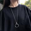 Accessories, Fashionable Geometric Multi-layer Hoop Sweater Necklace, Hip-hop Long Exaggerated Pendant Necklace
