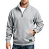 Felpa con mezza zip pesante da uomo, vestibilità ampia per calore e sport casual
