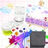 Paint Brush Cleaner Tool with Tray,Upgraded 4-in-1 Painting Supplies with ,Brush HolderandBrush Holder with