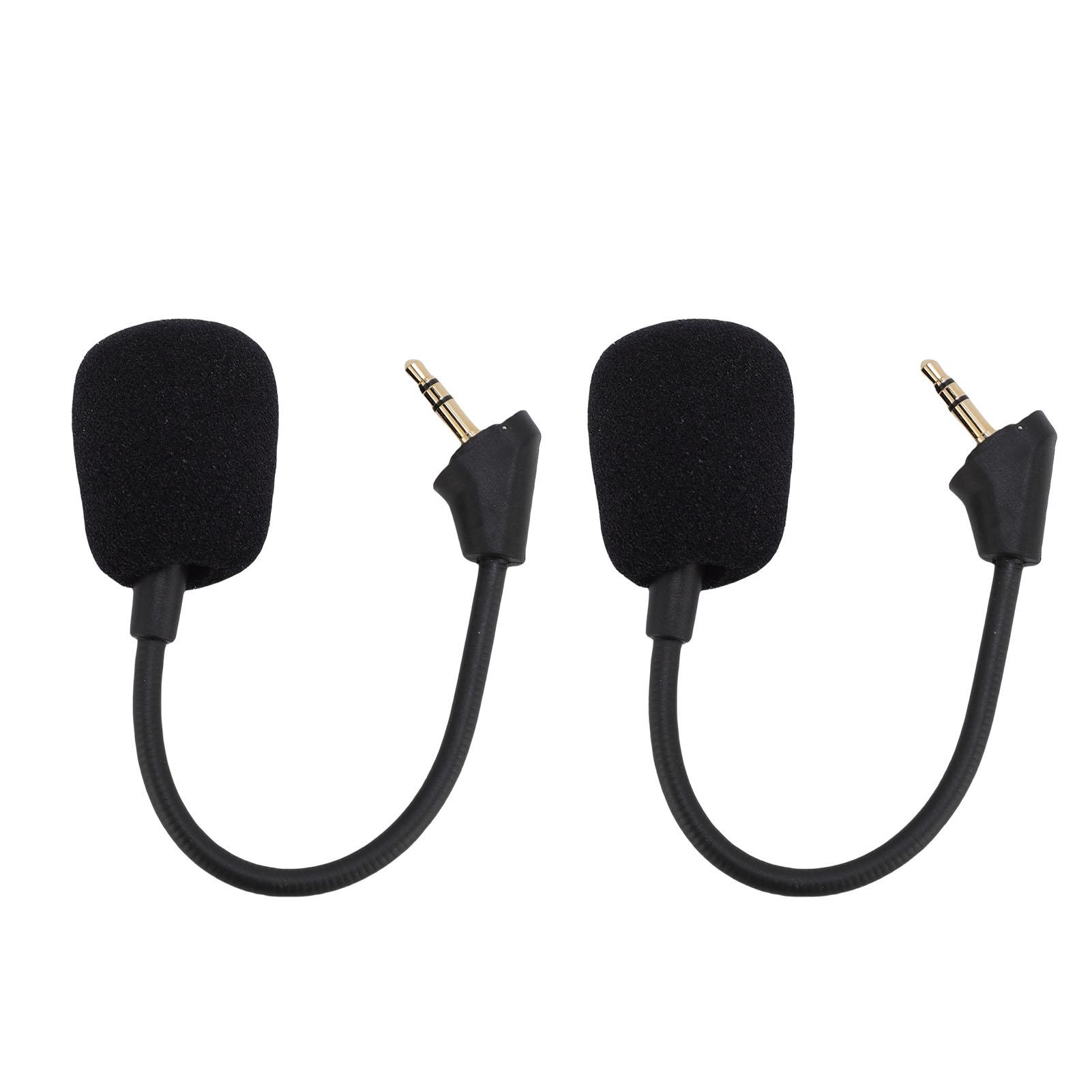Konnwei 2 Pcs Microphone Replacement For Hyperx Cloud Alpha S Gaming Headset 3.5Mm Detachable Game Mic Noise Reduction For