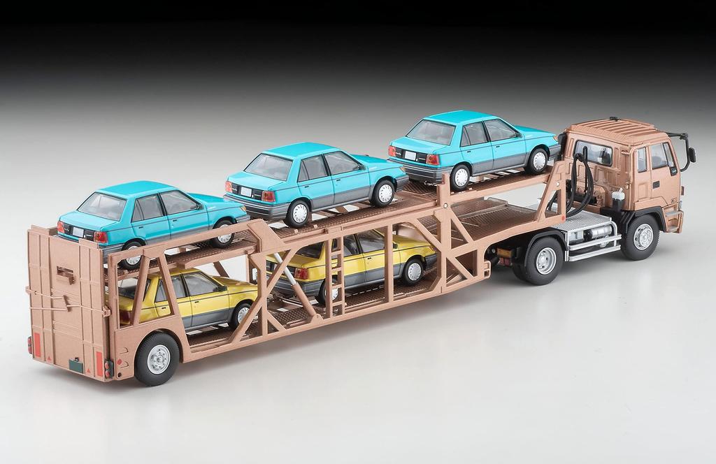 TOMYTEC Tomica Limited Vintage Neo Scale Isuzu 810EX Car Transporter ASZ022 Vehicle Transporter Finished Product 1/64 LV-N225c (Antico Trailer) Brown,