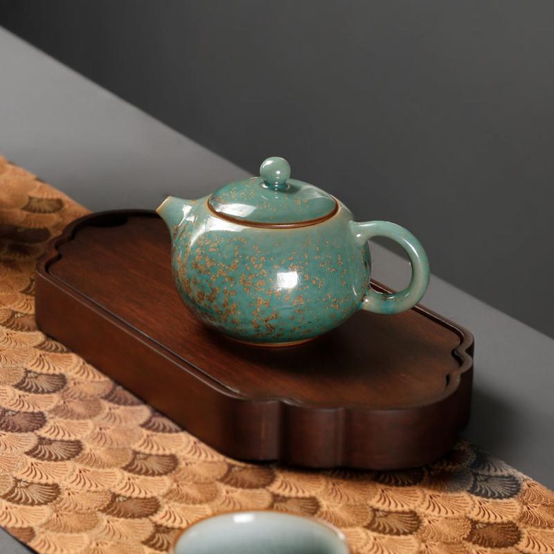 Green Ceramic Teapot Xishi Tea Pot 200ml
