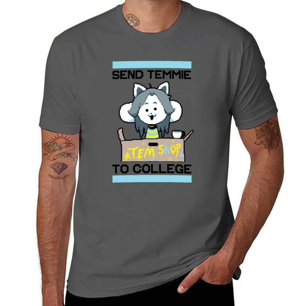 Send Temmie To College Tshirt High Elasticity Sports Tshirt