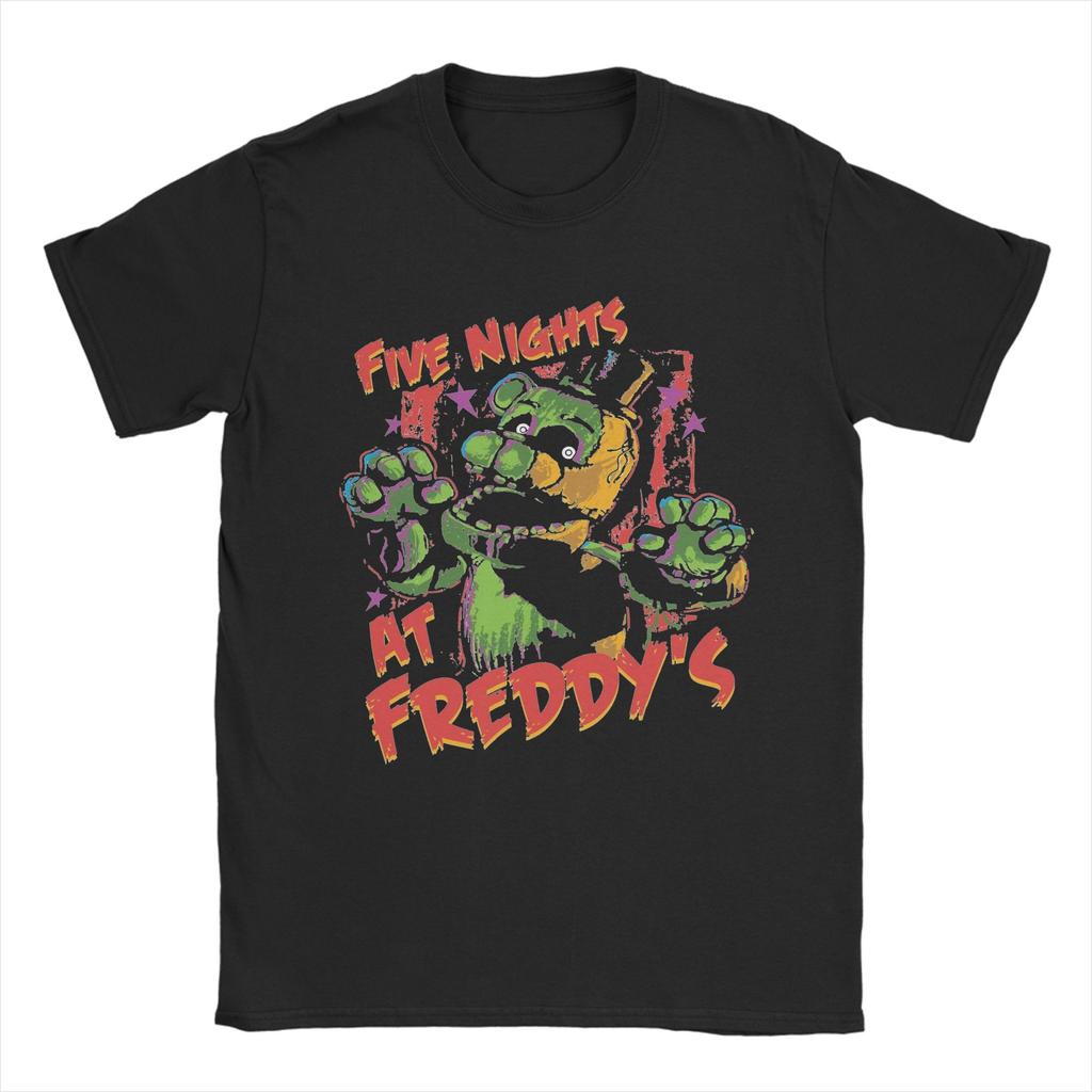 Men Women Graphic Printing FNAF At Freddys Tee T Shirt 100% Cotton T-shirts Clothing