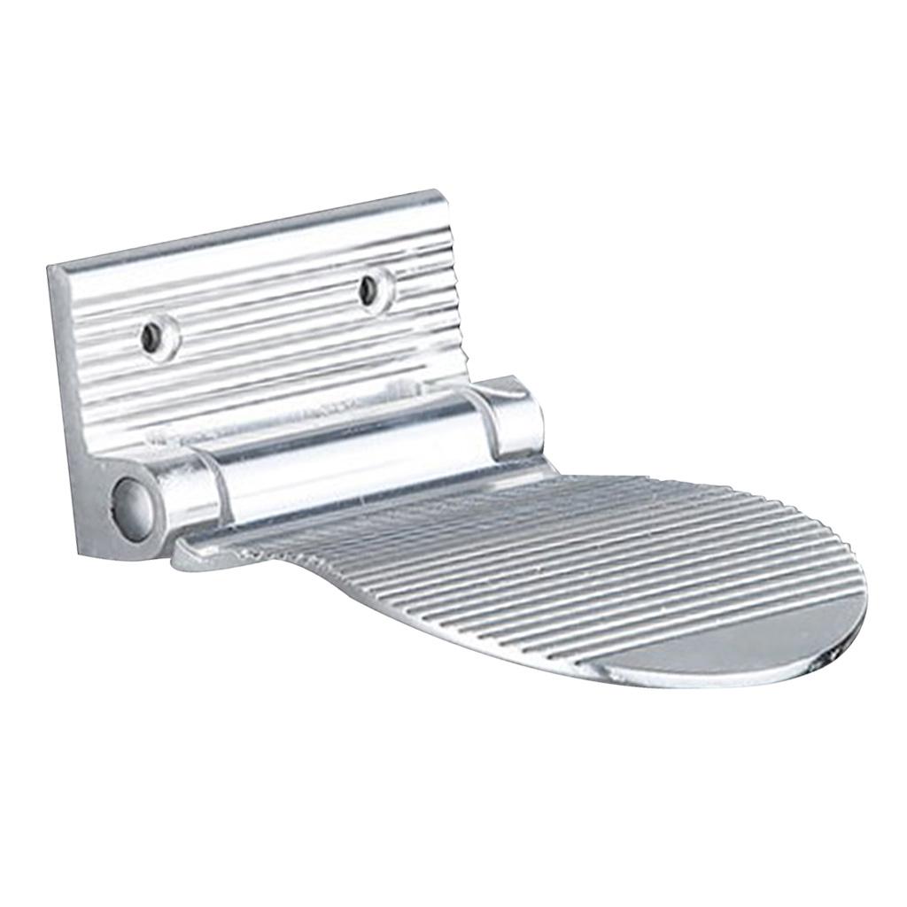 2Pcs Foldable Non-Slip Shower Foot Footrest Support For Bathroom, Made Of Aluminum Alloy