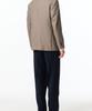 Man On The Boon Notched Lapel Flannel Suit Jacket_Dark Beige 4714351005