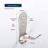 Black Stainless Steel Single Clothes Hook for Home and Hotel Use